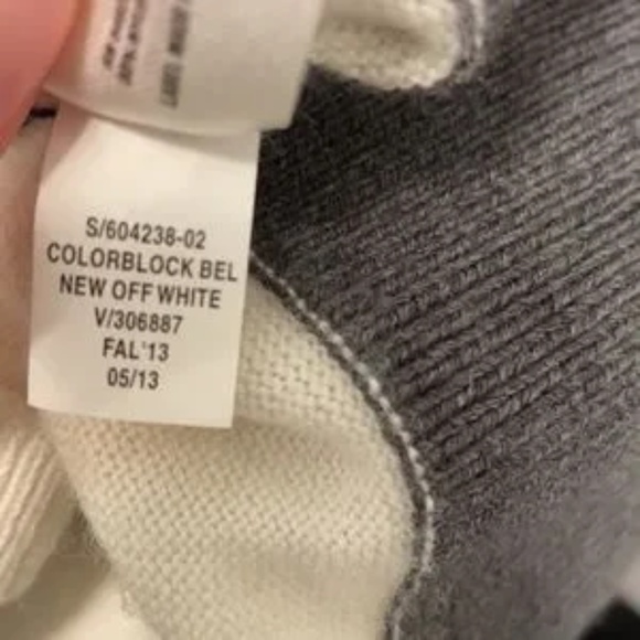 GAP Off-White, Navy, and Gray Striped V-neck Cardigan - Picture 10 of 10